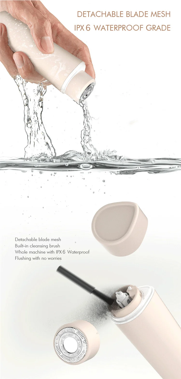 Rechargeable LED Light Battery Rotating Disc Epilator Epilator Electric Shaver for Hair Removal