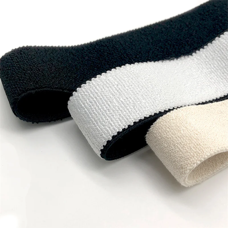 Wholesale heavy duty cotton Soft Nylon Elastic Band color high elastic belt waist head soft elastic ribbon color straps