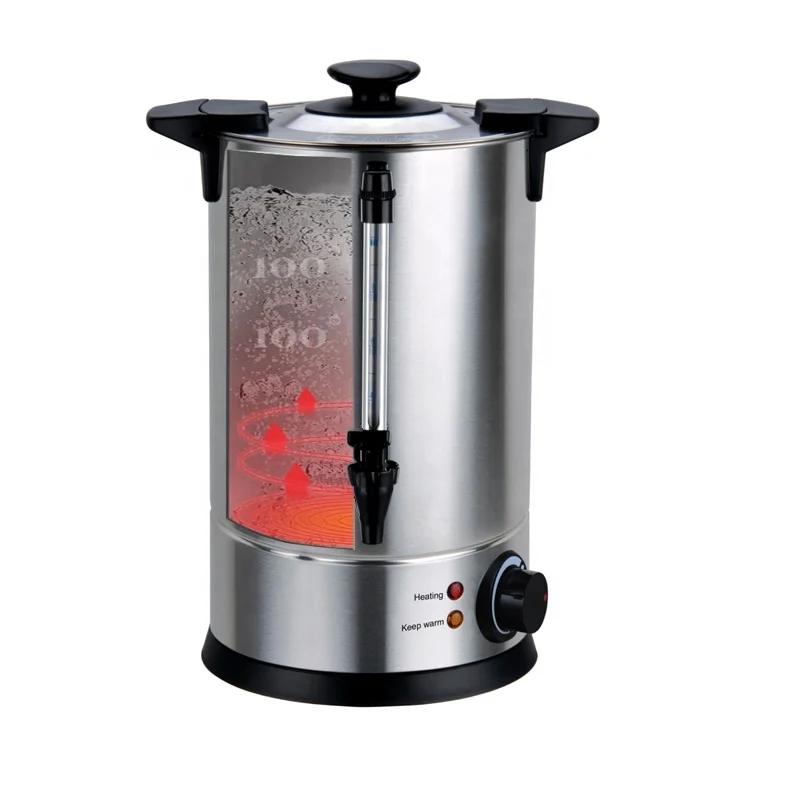 8L hot water urn catering boiler stainless steel electric tea boiler with tap