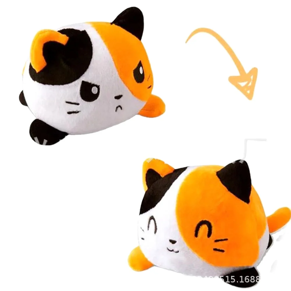 Кукла-осьминог меняющая лицо персонализированная плюшевая аниме Подушка милая двухсторонняя флип-кошка игрушка подарок для