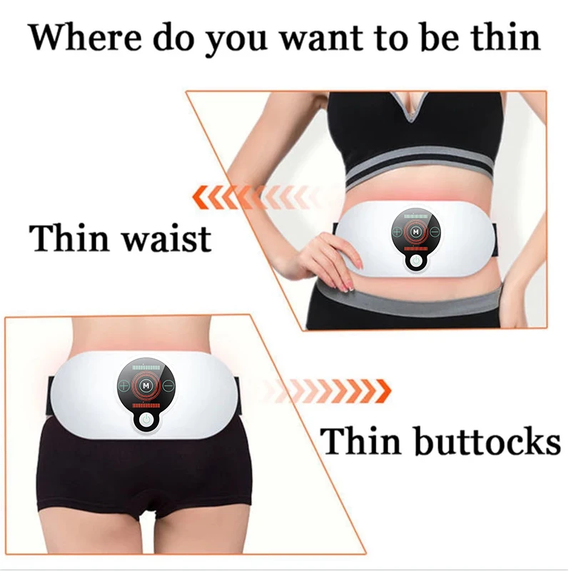 Electric heat body slimming belt massage vibrator stomach massagers stimulation