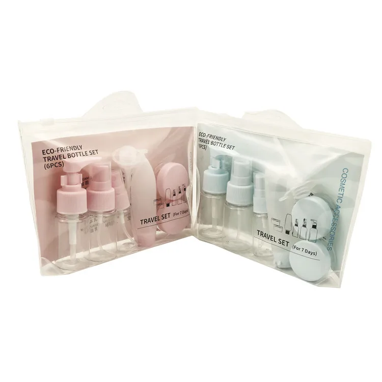 Split Bottling Set Travel Small Empty Bottle Cosmetic Spray Bottle Shower Gel Small Travel Seven-piece Travel Kit Set Bottle