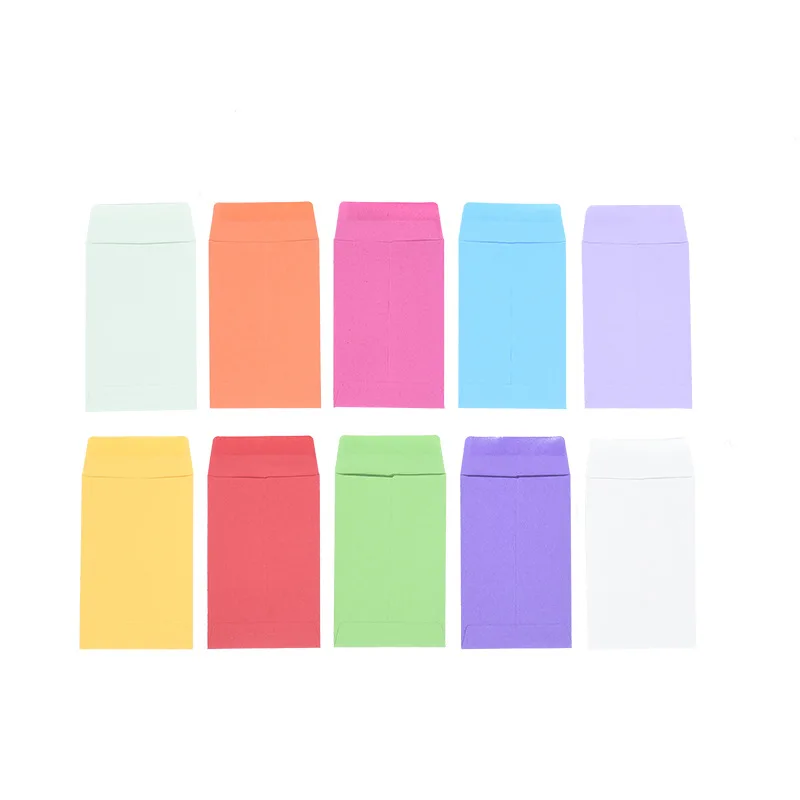 C6 16*11cm custom print wedding invitation Color paper Self-Adhesive Glue Envelopes for Coin seed envelope