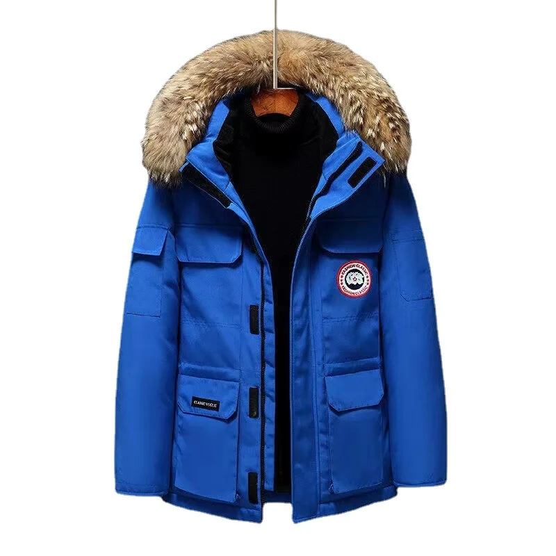 2779 Wholesale Winter Parker White Duck Down Jackets For Men Thick Outdoor Wear Windproof Down Coats