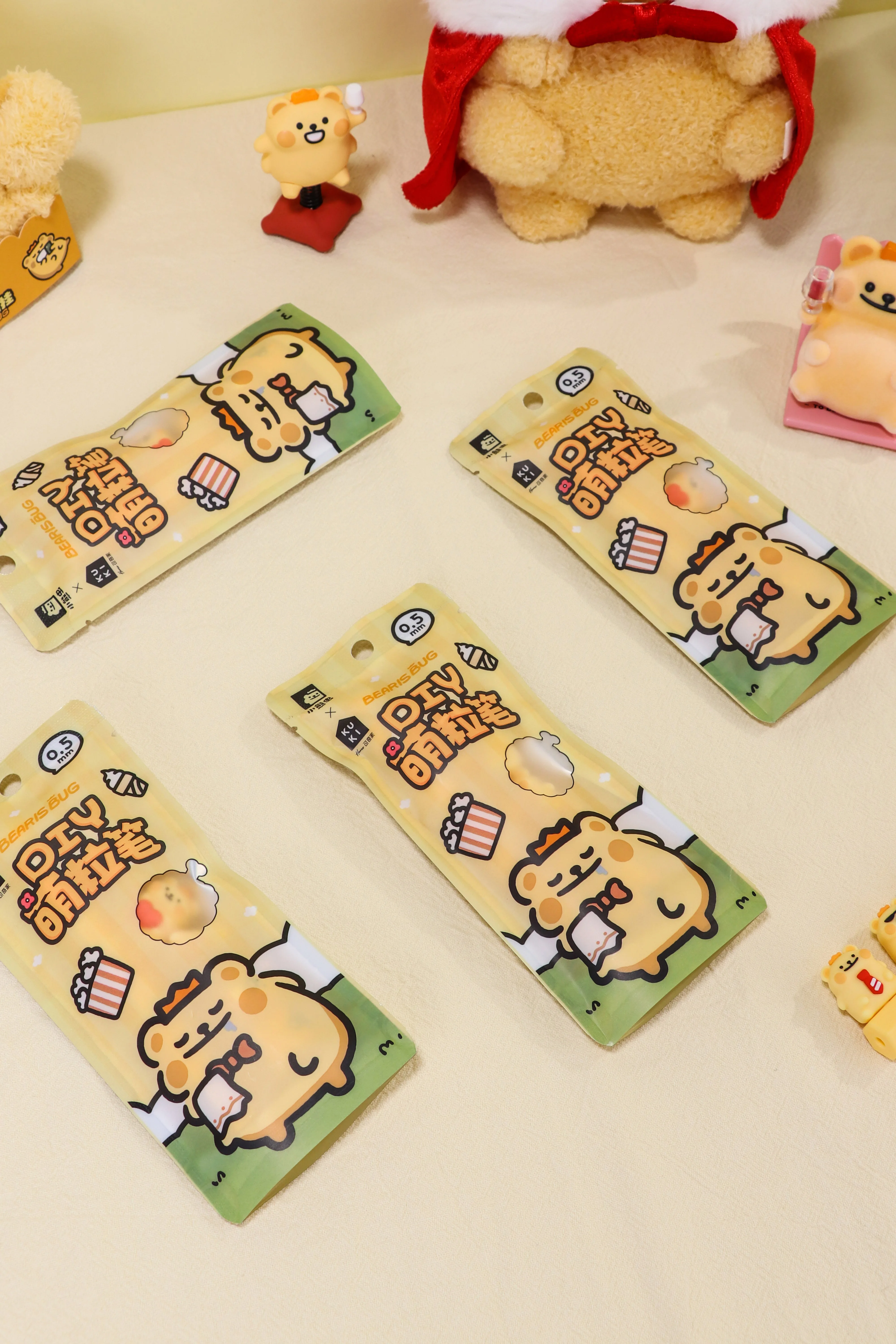 KUKI Kawaii Cute Cartoon Pink Color Pens Girl decoration pen Gel Pen for Girls School Supplies Learning Stationery