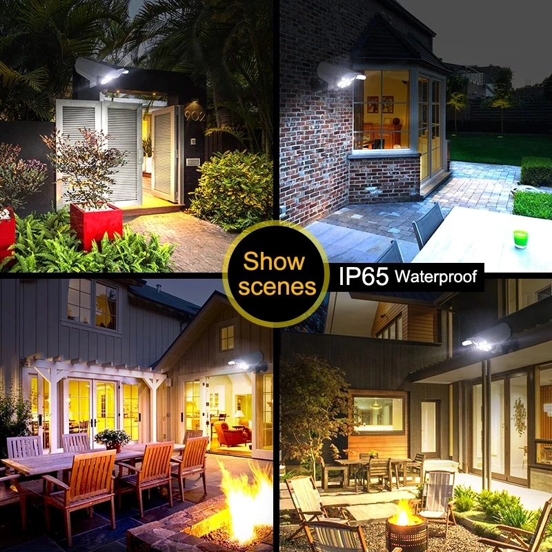Solar Light Motion Solar Garden Lamp Outdoor Street Spotlight Sensor Security Dummy Camera Flood Light IP65 Waterproof 77 LED
