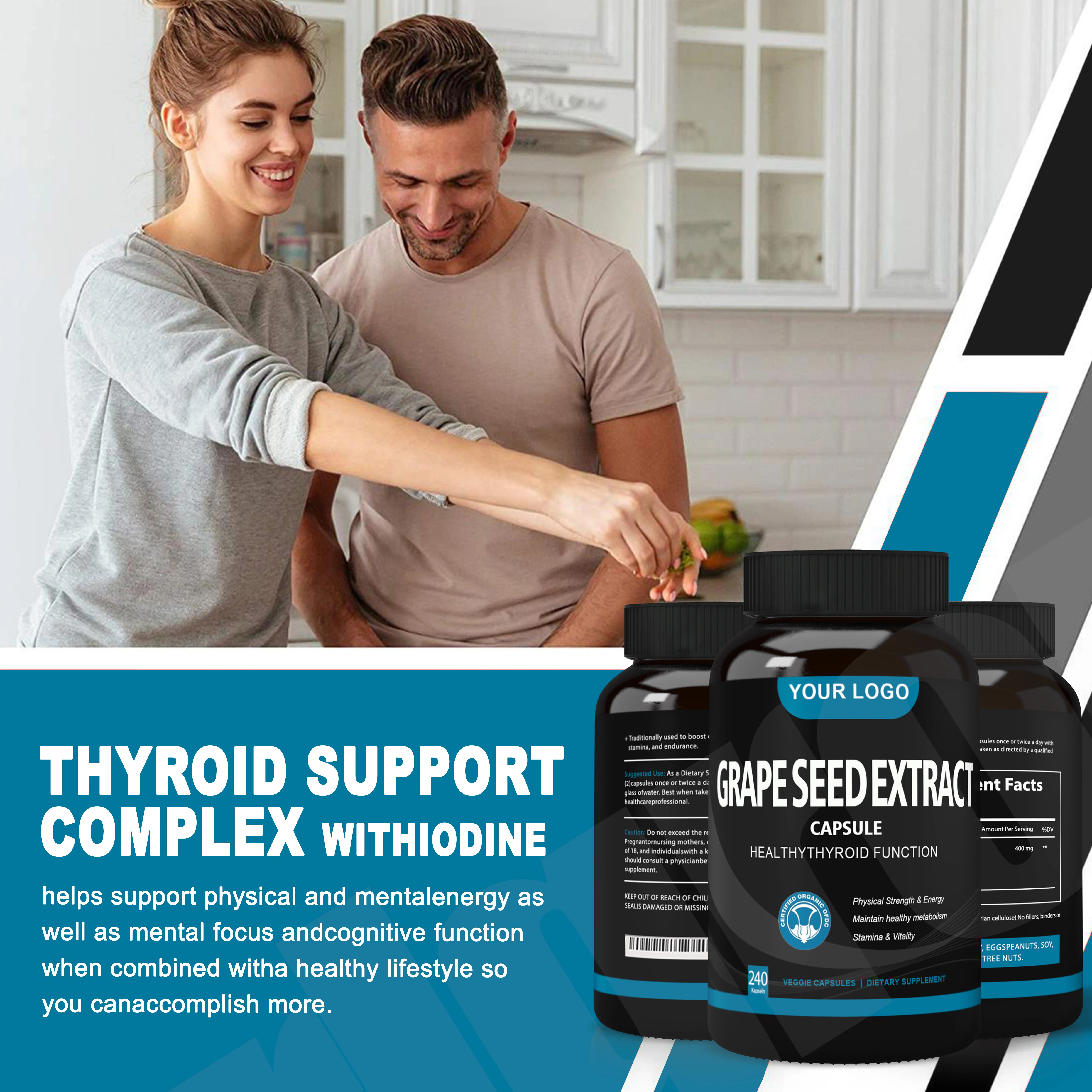 OEM Herbal Supplements Grape Seed Extract 95% OPC Proanthocyanidins Capsules