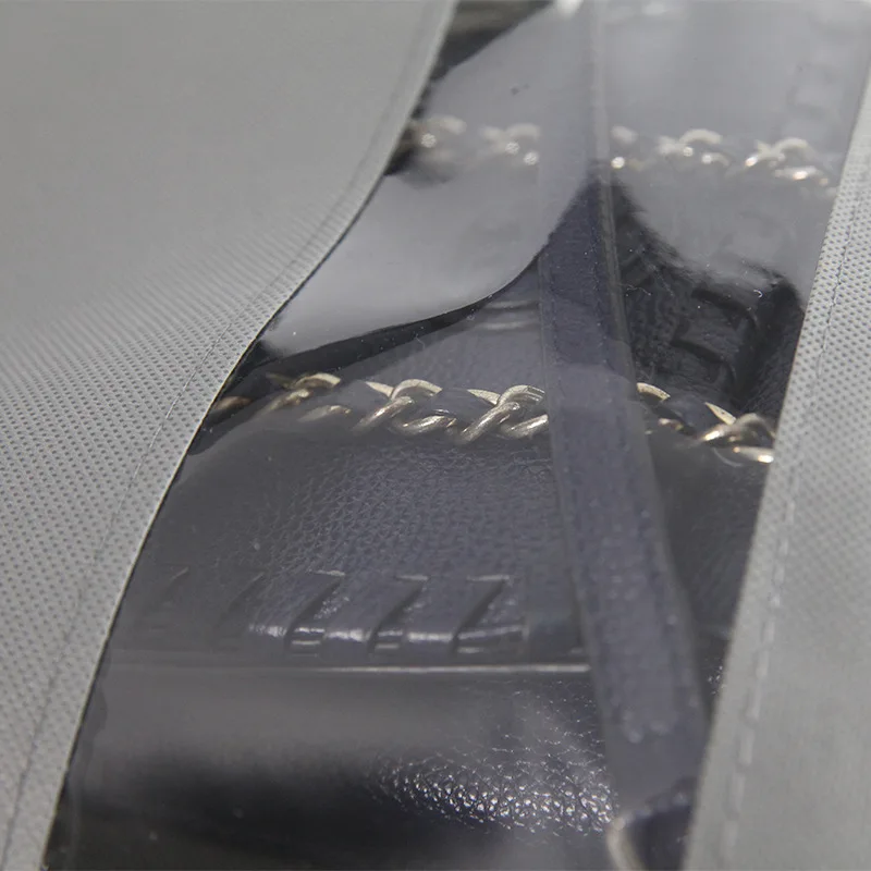 Reusable Lightweight Lady Bag Storage Non-woven Drawstring Bag Dust-proof Packing Bag with Transparent Window