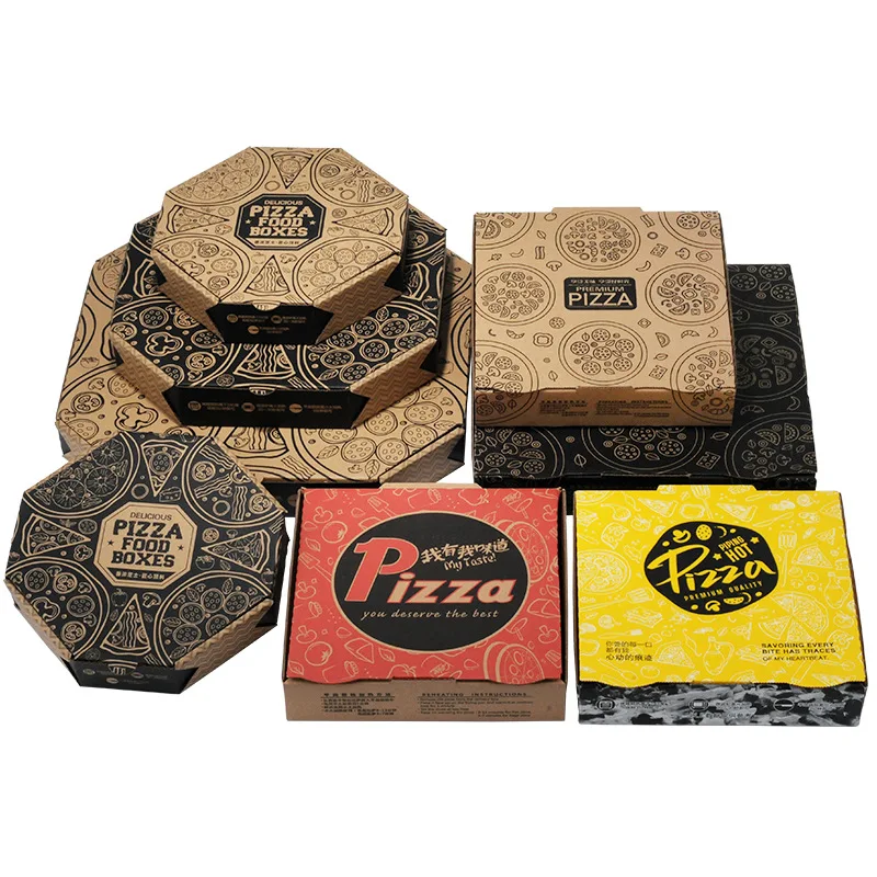 Factory Direct Disposable Brown Kraft Corrugated Pizza Box For Pizzeria Takeaway