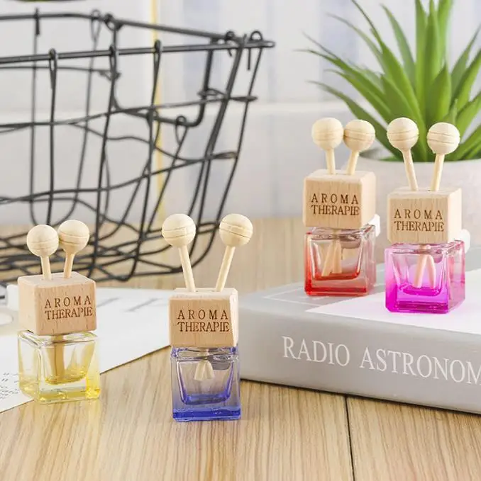 8ml car Air Freshener Outlet Clip Glass Car Perfume Bottle for Essential Oil Crystal Car-styling Auto Ornament Perfume Pendant