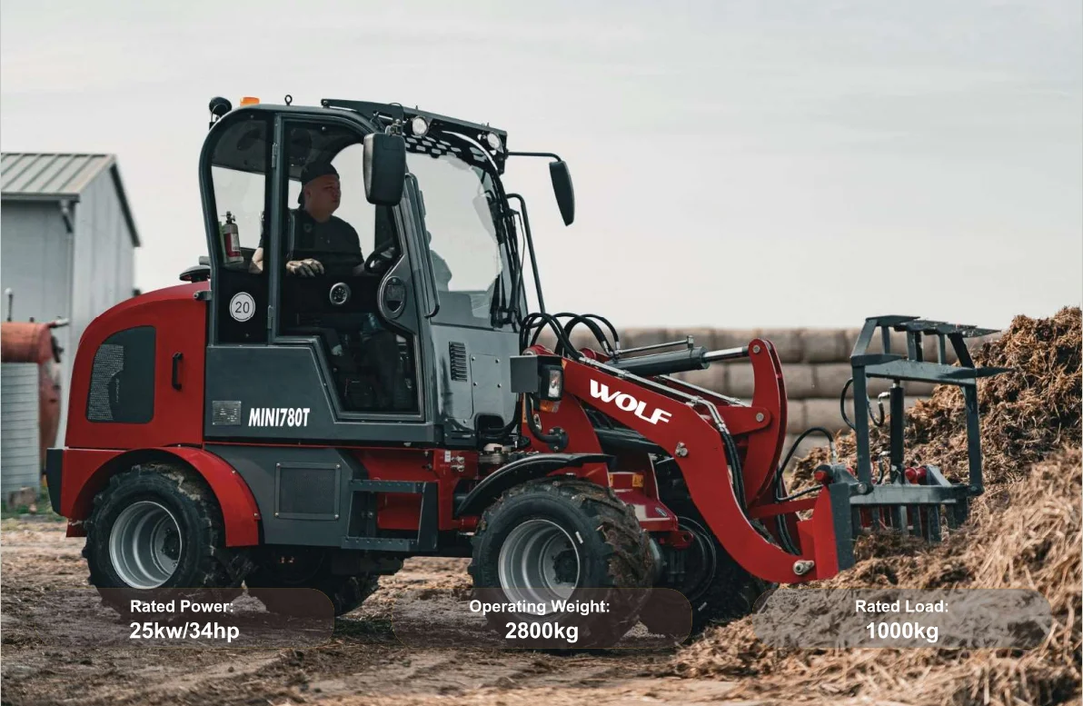 1ton/1000kg shovel wheel loader diesel with Euro V engine