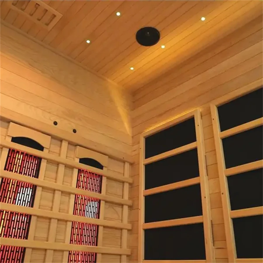 Popular Full Spectrum Sauna 4 Persons Cheap Far Infrared Dry Cedar Sauna Room Factory Supplier