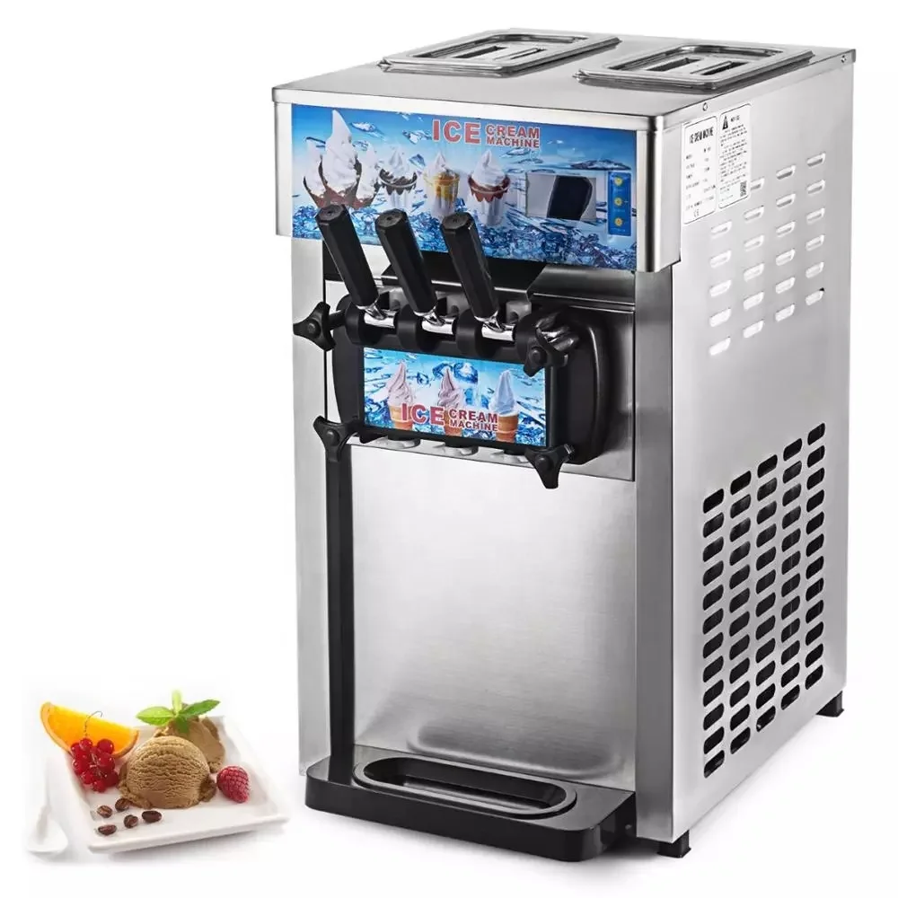 Desktop Small Soft Industrial Ice Cream Maker Making Machine Automatic