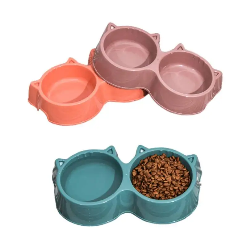 Lightweight Plastic Double Layer Bowl for Dogs and Cats Easy to Clean Non-Slip Water Feeder for  Pets