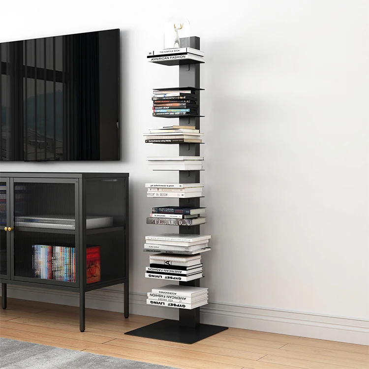 10 - tier standing bookshelf iron spine invisible shelf bookshelf kids children pipe bookshelf for home office corner