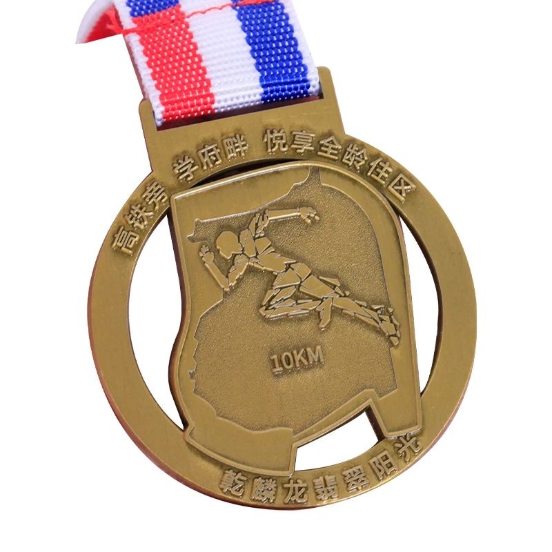 Hot Sale Custom Cheap Metal Sports Running Marathon Medal Gold Silver 3D Zinc Alloy Souvenir Metal Sport Medal ODM OEM