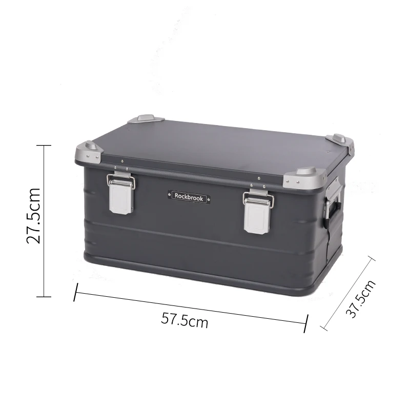 30L ROCKBROOK Wholesale Price Green Waterproof Folding Outdoor Strong Camping Large Aluminum Alloy Storage Box For Truck