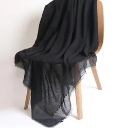 Ladies striped  square shawl autumn and winter new black scarf for women cashmere
