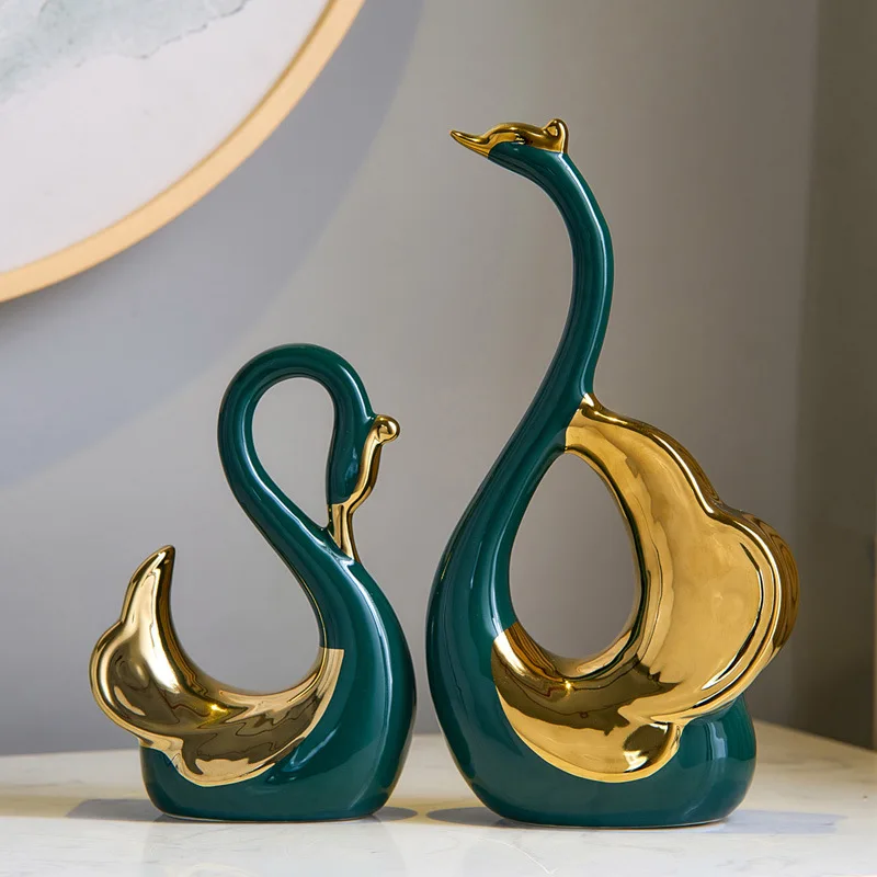 Роскошная скульптура «Лебедь» Jiayi для влюбленных домашняя гостиная винный