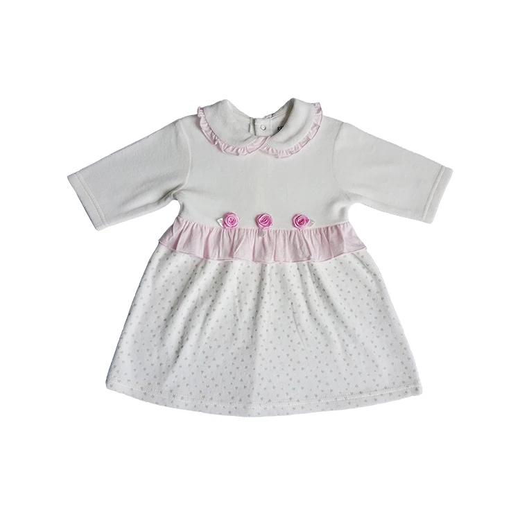 
Wholesale cute new born baby clothes baby skirt velour infant dress 