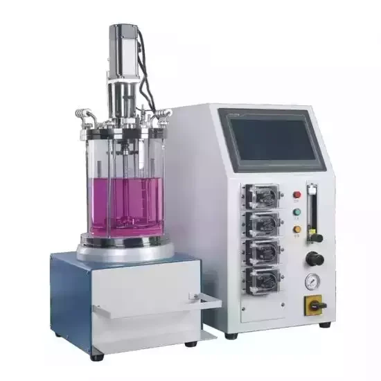 Lab Scale Bioreactor Laboratory Small Glass Bioreactor Fermenter 1L 2L 3L 5L 7L 10L Bench Top Bioreactors