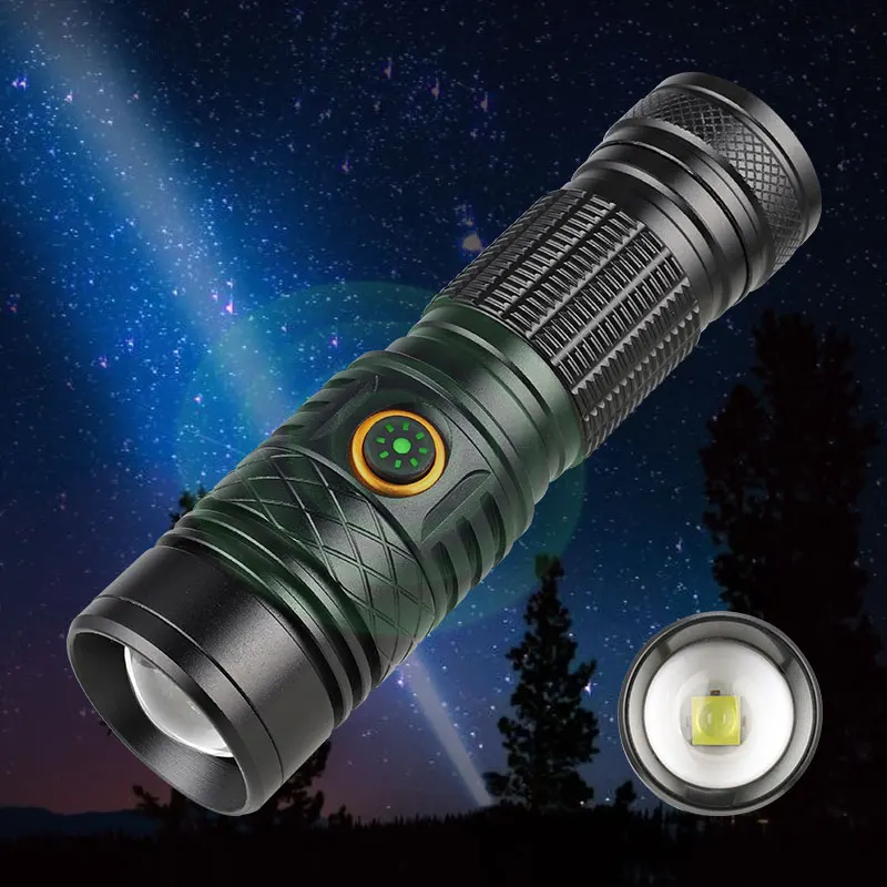 High Quality Outdoor Camping Rechargeable LED Flashlight 5 Work Modes Waterproof Tactical Handheld Large Flash