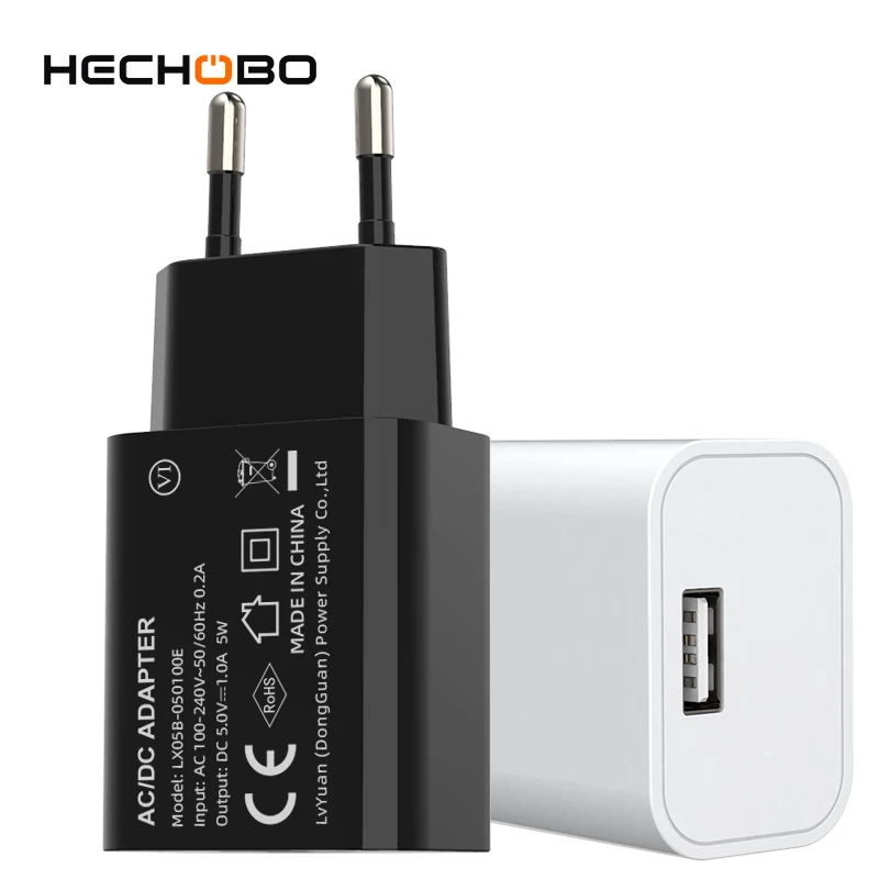 hot selling on Amazon usb 5V1A 5 volt 1 amp 5v 1a usb phone charger adapter from big factory with CE approved & European plug