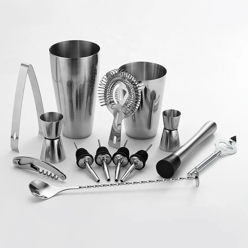 800 мл шейкер для коктейлей из нержавеющей стали бар набор & двойной мерный стаканчик, открывалка для бутылок, 2 дозаторы, бонус коктейль рецепты буклет