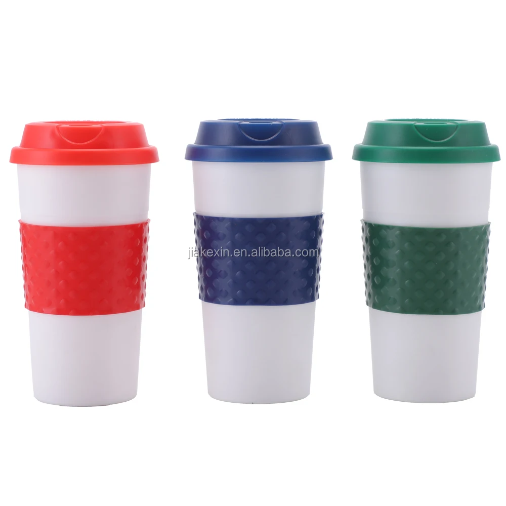 16oz OEM Custom Logo Double Wall Plastic Insulated Travel Mug Eco-friendly Reusable PP Cups for Coffee