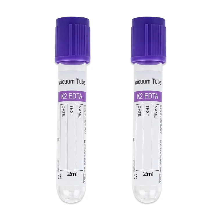 Best selling medical grade glass 13*75m 2ml 5ml pet k2 k3 edta sample vacuum blood routine tube
