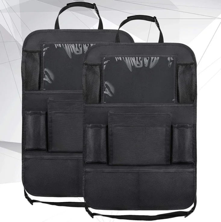 KUYUE Oxford Car Hanging Bag Car Backseat Organizer Oxford Seat Pocket Protector Storage Bag with Tissue Holder Storage Baskets