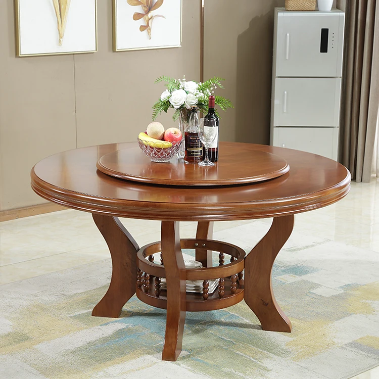 Formal Restaurant Space Saving Dinnning Furniture Modern Round Solid Wooden Wedding Dining Home Table Designer Set Dining Room