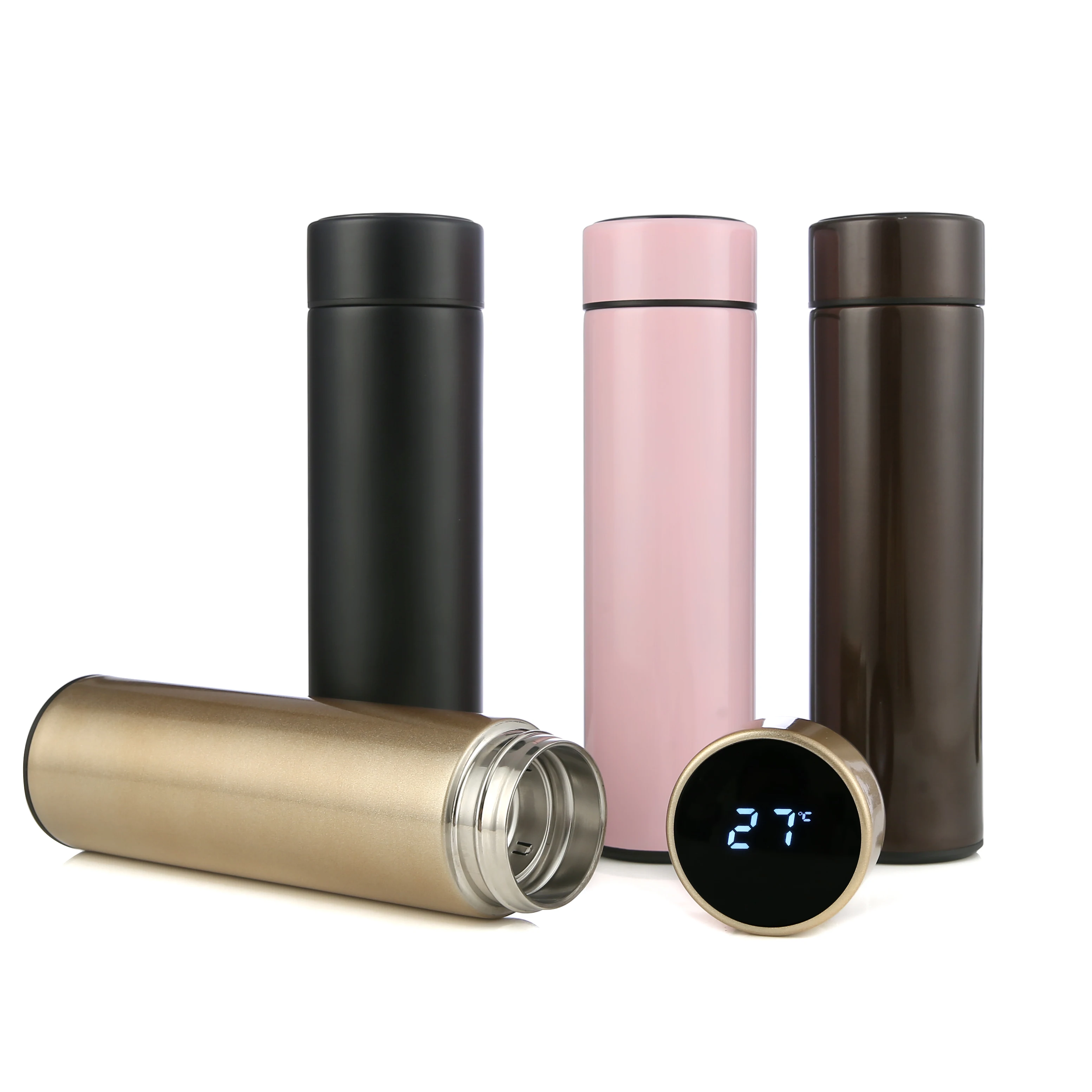 Wireless vacuum flasks smart insulation thermos cup water bottle led digital temp with cups