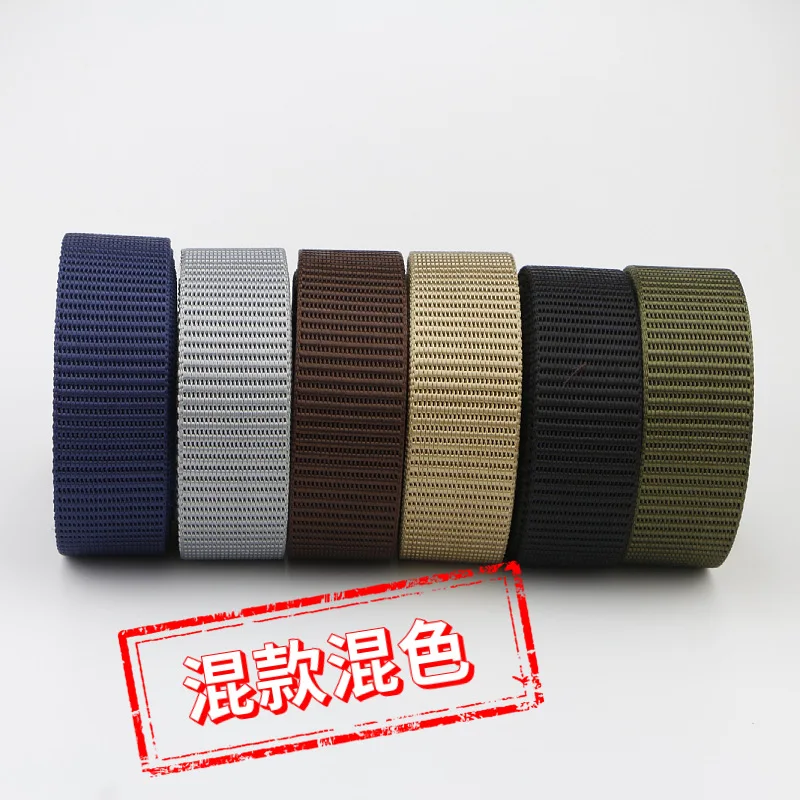 Fashion Ribbon Korean Bag Belt Knitted Belt Unique Accessories Cotton OEM Customized Jacquard Steel Style Time Buckle Lead Pcs