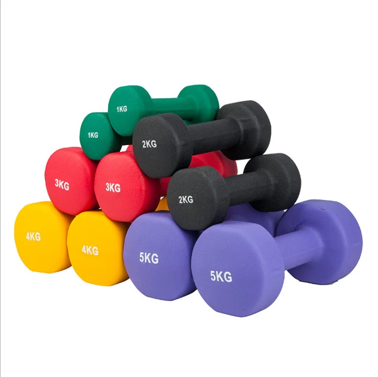 
New fashion cool Free weight Hex rubber coated dumbbell for sale 