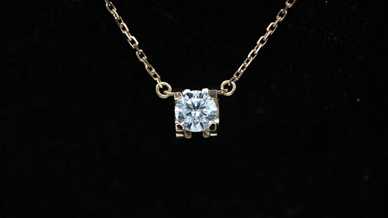 Thriving Gems Jewelry White Gold 14K 18K VVS Diamond Necklace Women