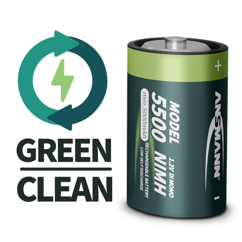 ANSMANN 1.2v 4500mAh C size LR14 rechargeable nimh batteries rechargeable battery