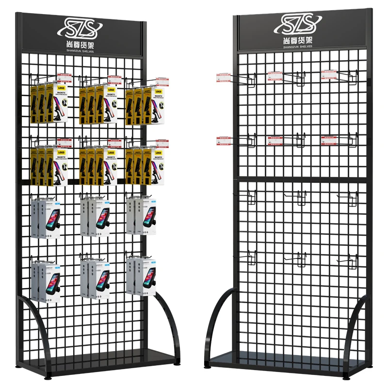 Hot Sale Factory Direct 1/3 Fragrance Snack Cellphone Accessories Counter Rack Display Stand with hooks
