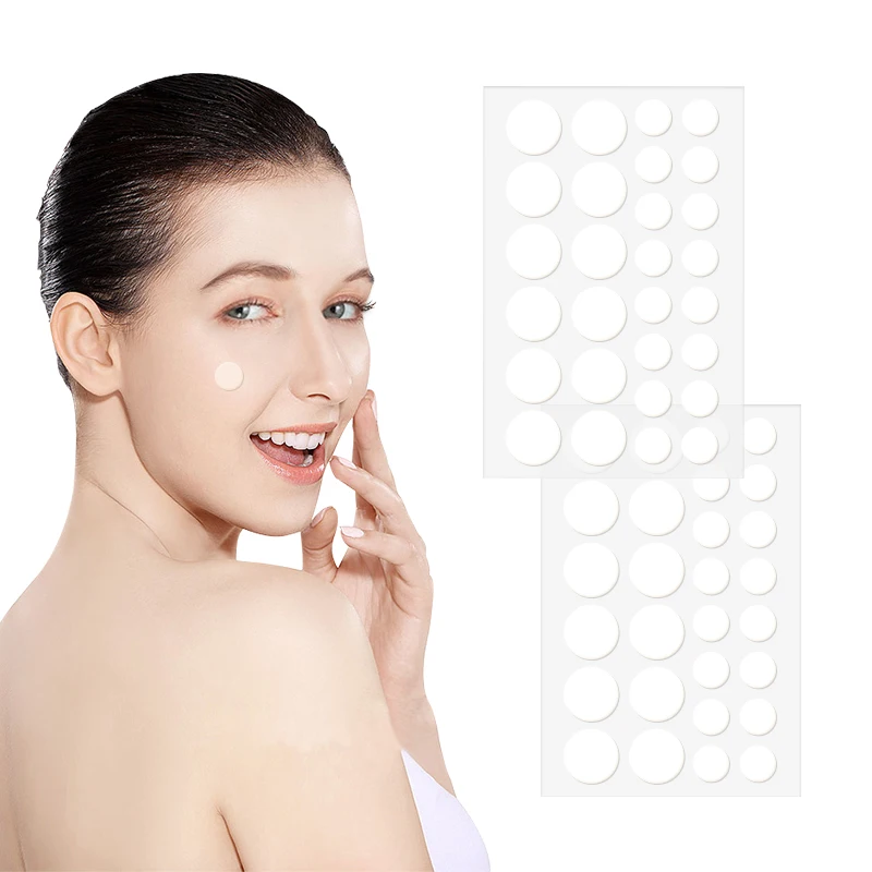 Vegan Transparent Medical Grade Acne Patch Whitehead Dots Acne Absorbing Cover Hydrocolloid Pimple Acne Patch for Face