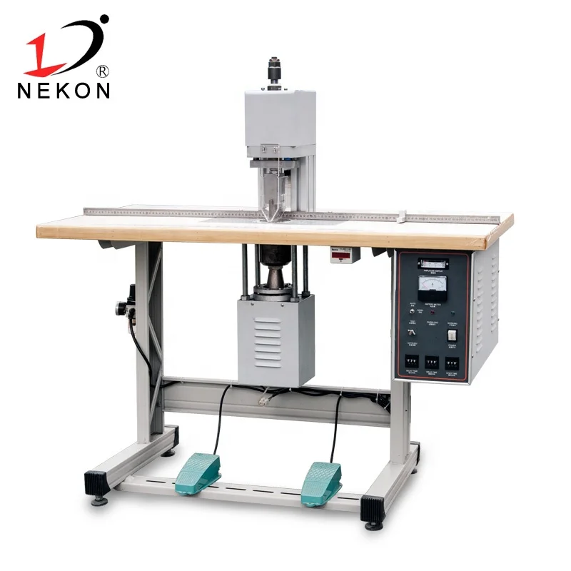 Manufacturing Plant Semi Auto Briefs Elastic Ribbon Ultrasonic Cutting Machine for Fabric