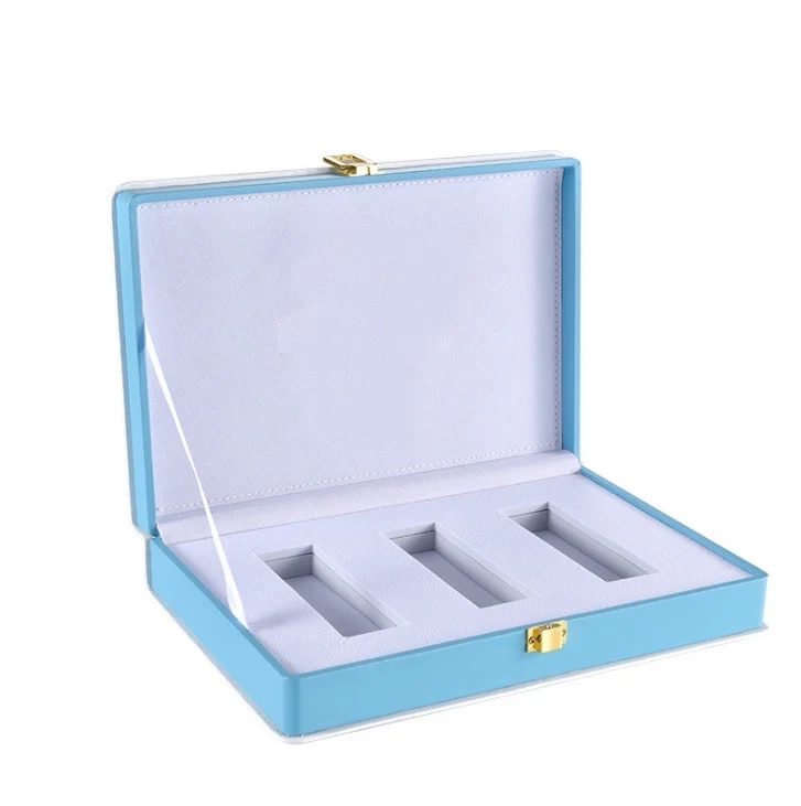 
Manufacturer Custom Luxury PU leather box with insert tray Packaging Boxes for Bottle 