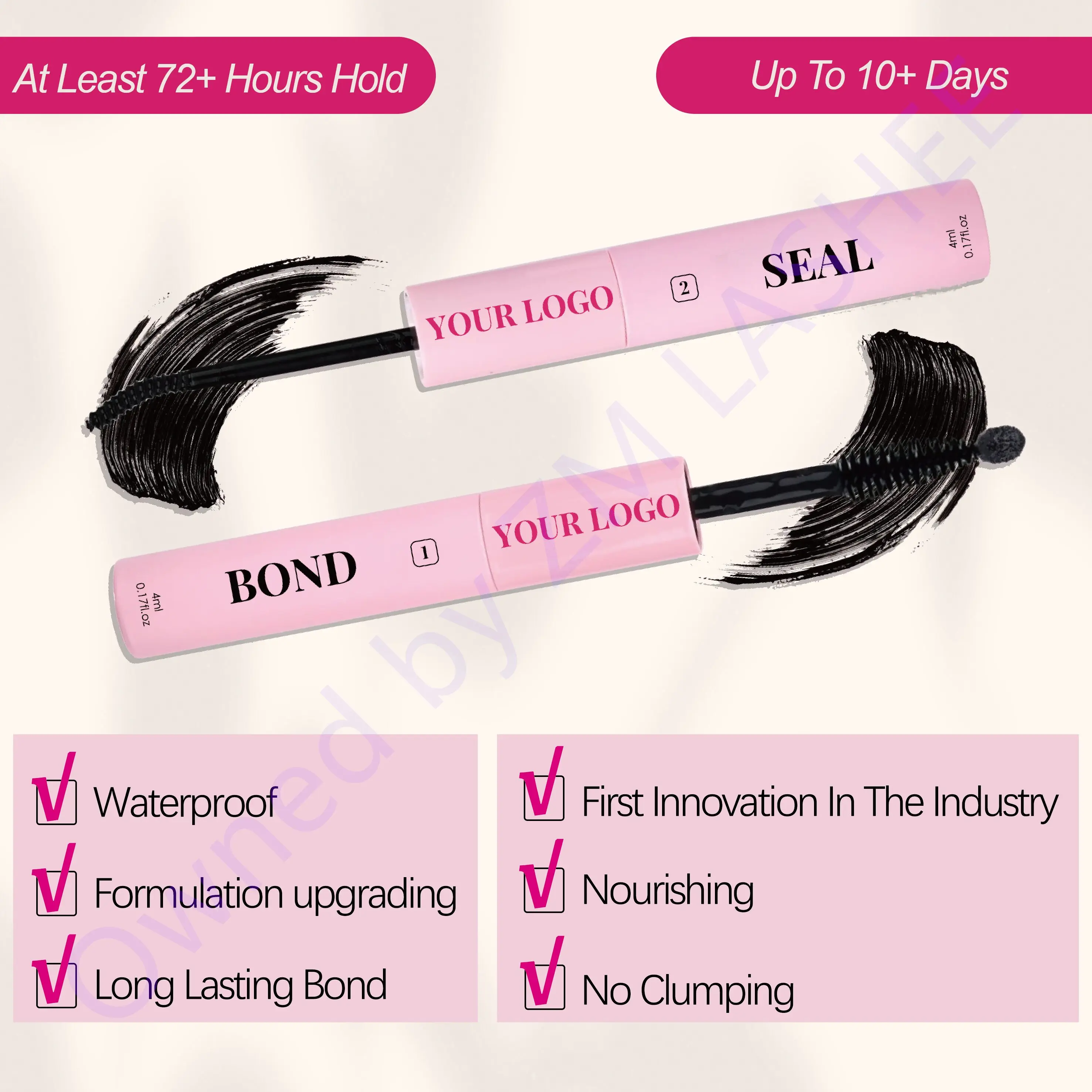 Wholesale customized cluster lashes kit logo Cluster eyelash wholesale diy lash extensions kit segment lash cluster kit