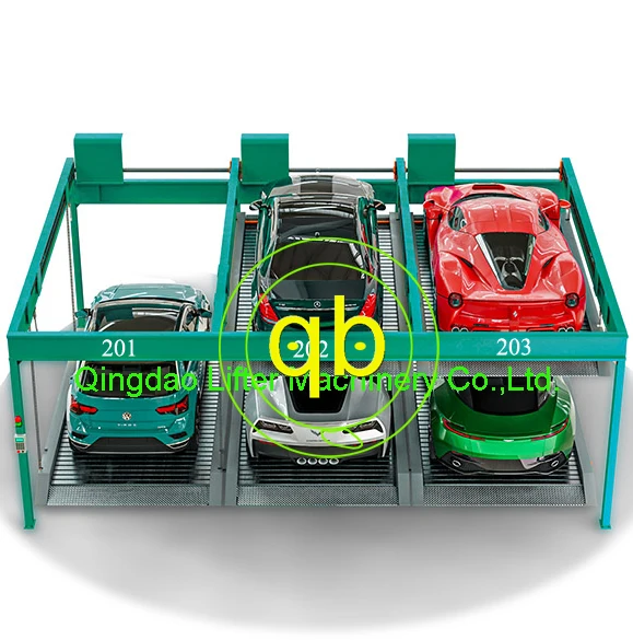 2-level multilayer puzzle car parking lift equipment two-floor mechanical parking system for vehicle parking garage solution