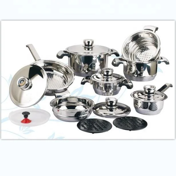 Немецкий дизайн 16 шт. нержавеющая сталь 18/10 набор посуды с 11 слой капсулированное дно