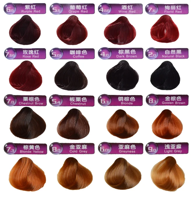 
24 Colors Private Label Easy Use Henna Import Bright Red Fast Hair Dye Without PPD 