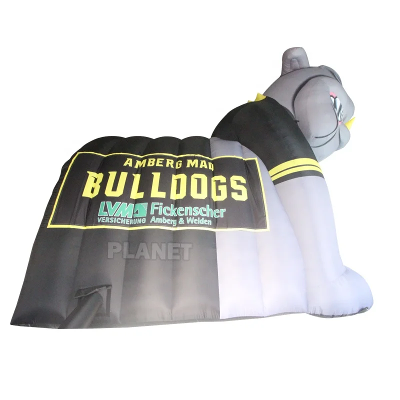 Attractive Sport Oxford Inflatable Mascot Bulldog Entrance Tunnel Advertising Inflatable Helmet Sport Tunnel For Sale