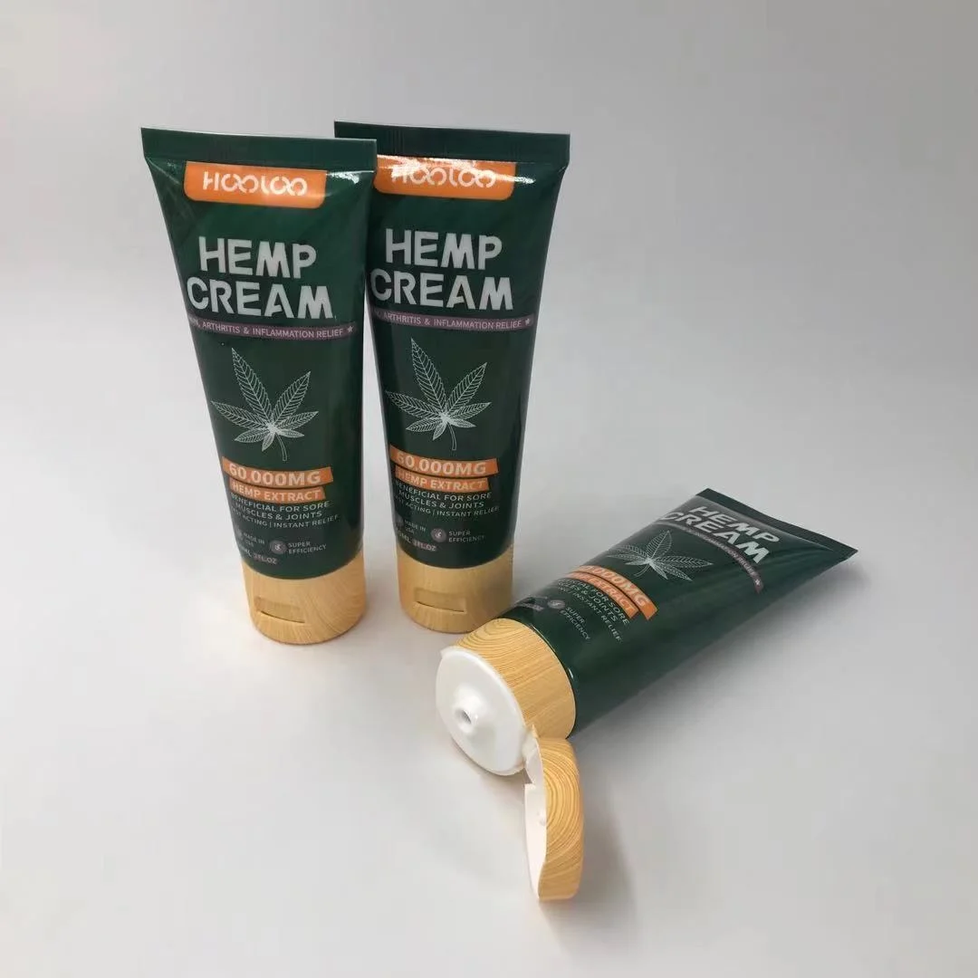 Plastic Medicinal Tube Packaging Skincare Packaging Tube With Wood-Grain Flip-Top Packaging