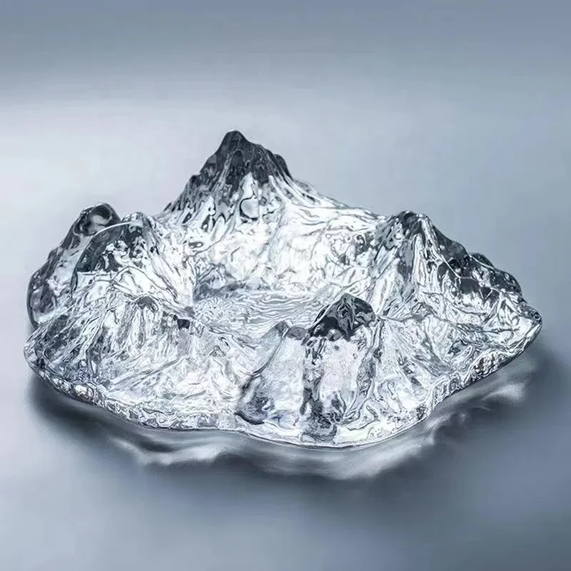 Round custom logo marley crystal smoking cigarette luxury cigar ashtray glass