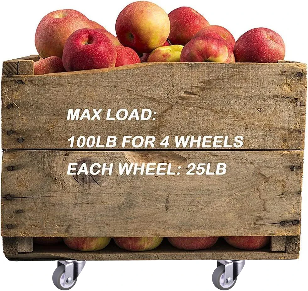 Ролики для мебели, поворотные Тормозные колеса из ТПЭ, 12 кг, 25 мм, 1 дюйм