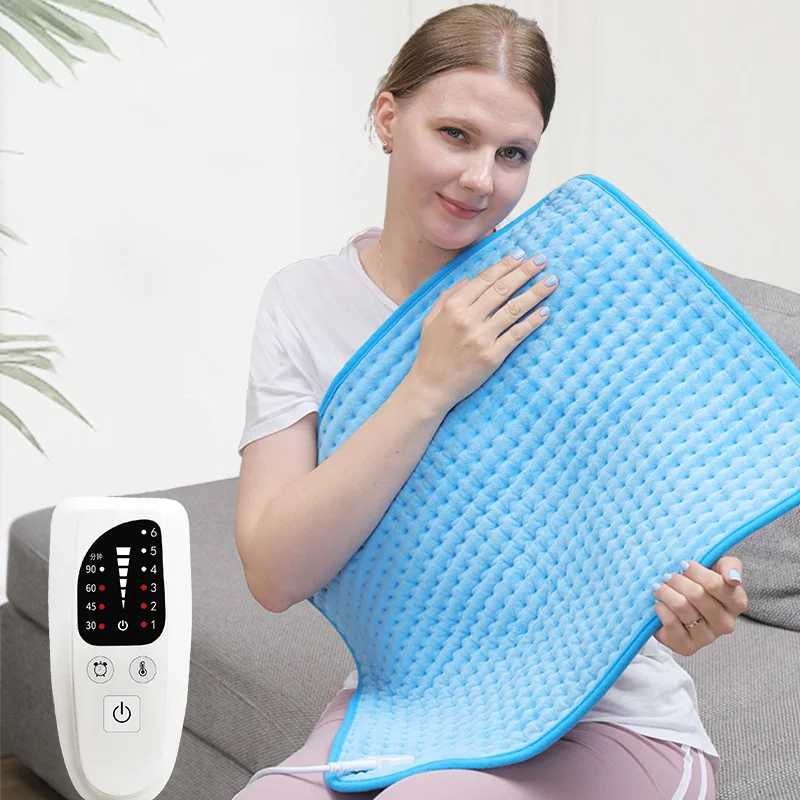 Zero radiation 6 heating level electric pad for shoulder 4 timer setting heated heating pad for shoulder back pain relief